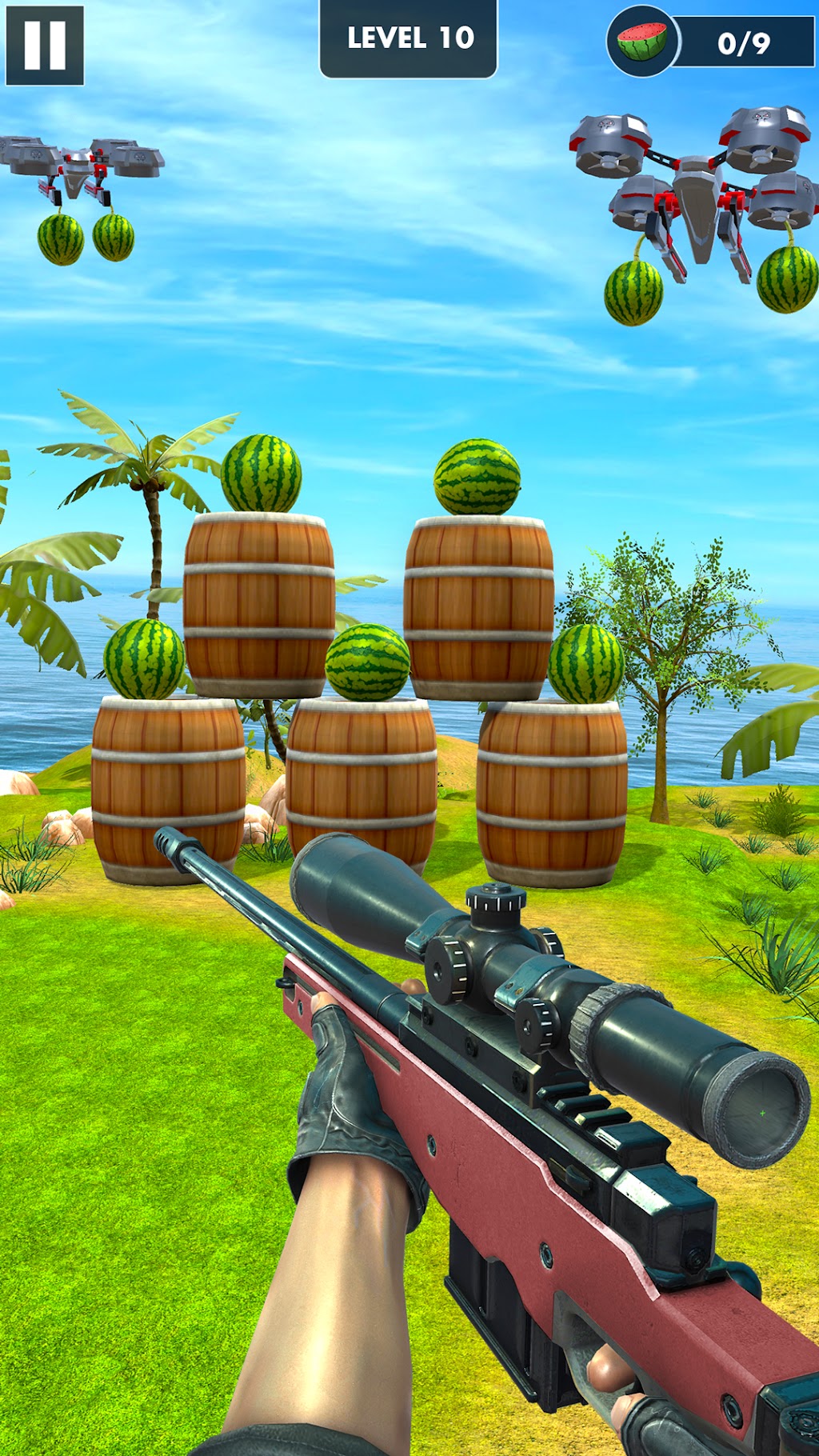 Screenshot 2 do jogo Building Demolisher Game com canhão pronto a disparar